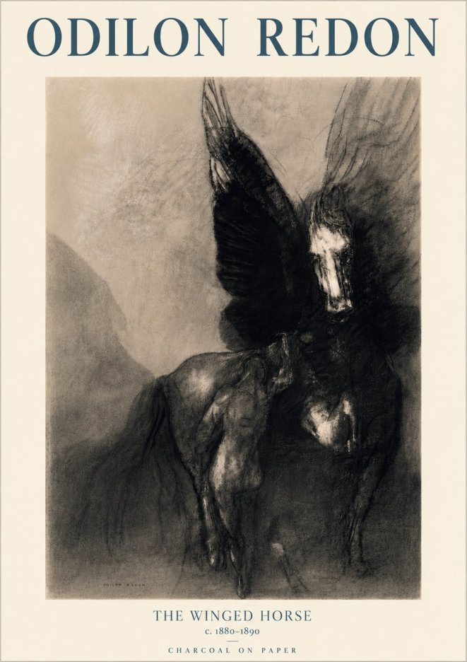 Odilon Redon The Winged Horse No6 - Affiche