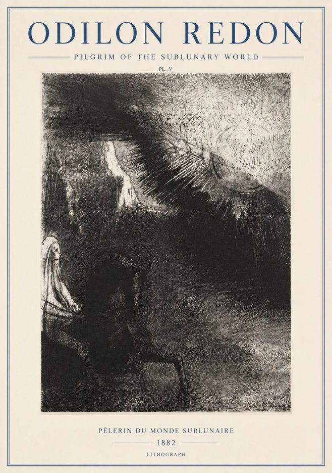 Odilon Redon Pèlerin Du Monde Sublunaire No3 - Affiche