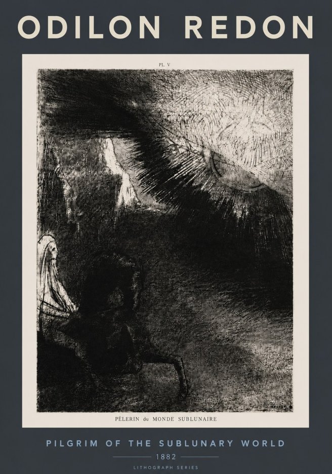 Odilon Redon Pèlerin Du Monde Sublunaire No4 - Affiche