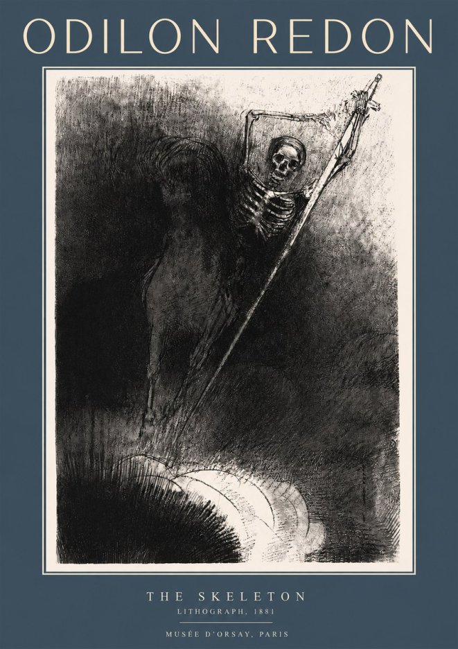 Odilon Redon The Skeleton No4 - Affiche