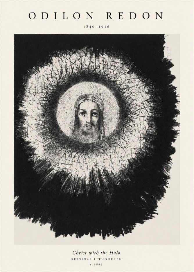 Odilon Redon Christ with the Halo No1 - Affiche