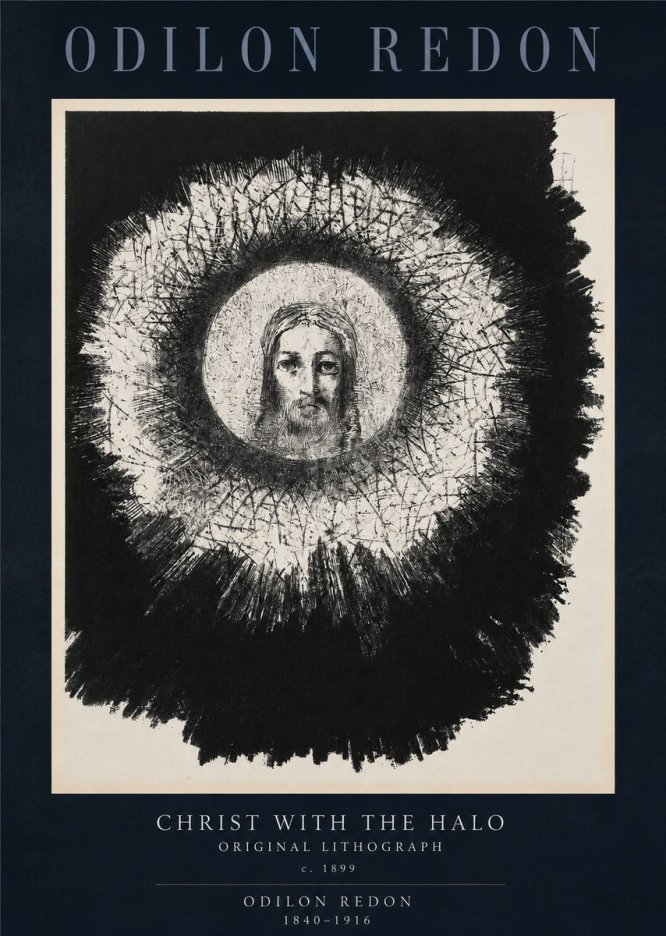 Odilon Redon Christ with the Halo No2 - Affiche
