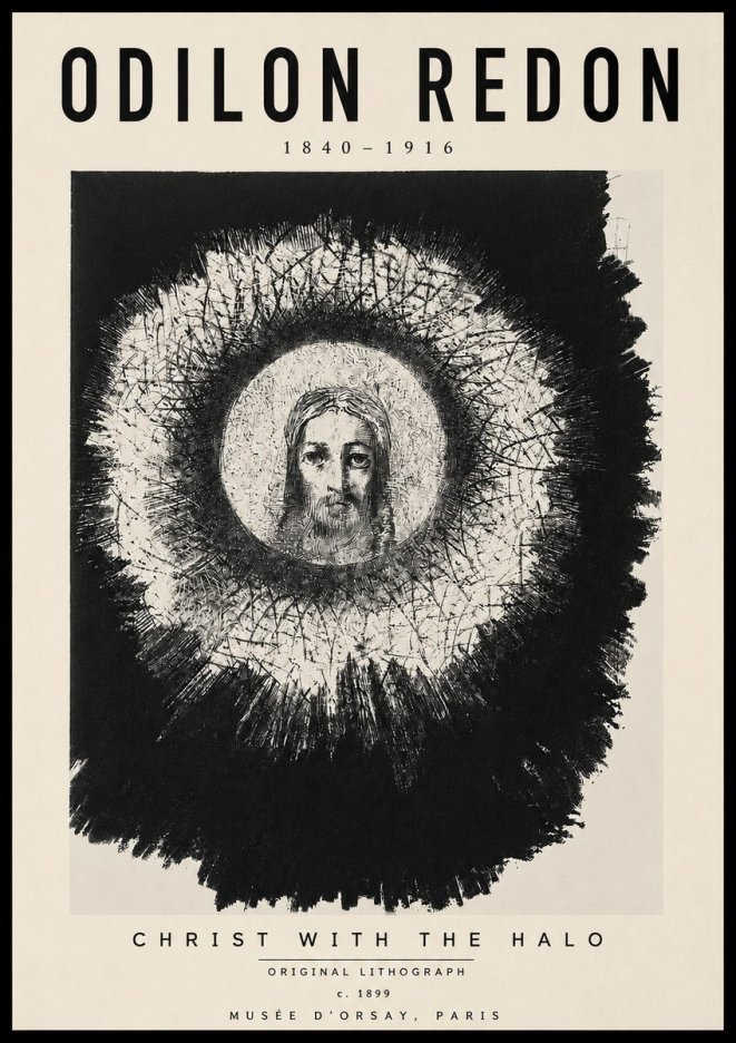 Odilon Redon Christ with the Halo No4 - Affiche