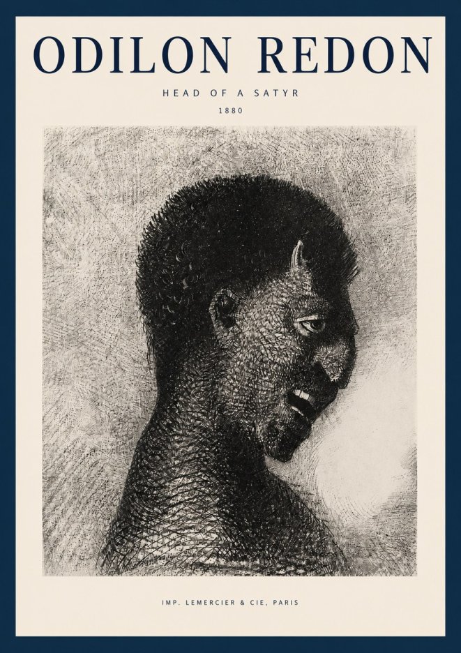 Odilon Redon Head of a Satyr No2 - Affiche