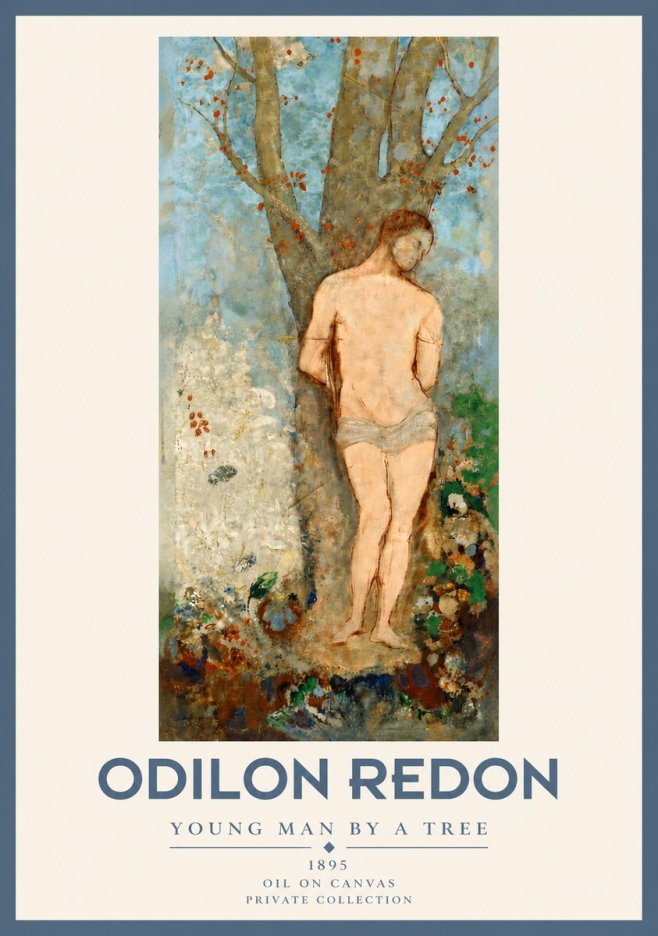 Odilon Redon Young Man by a Tree No4 - Affiche