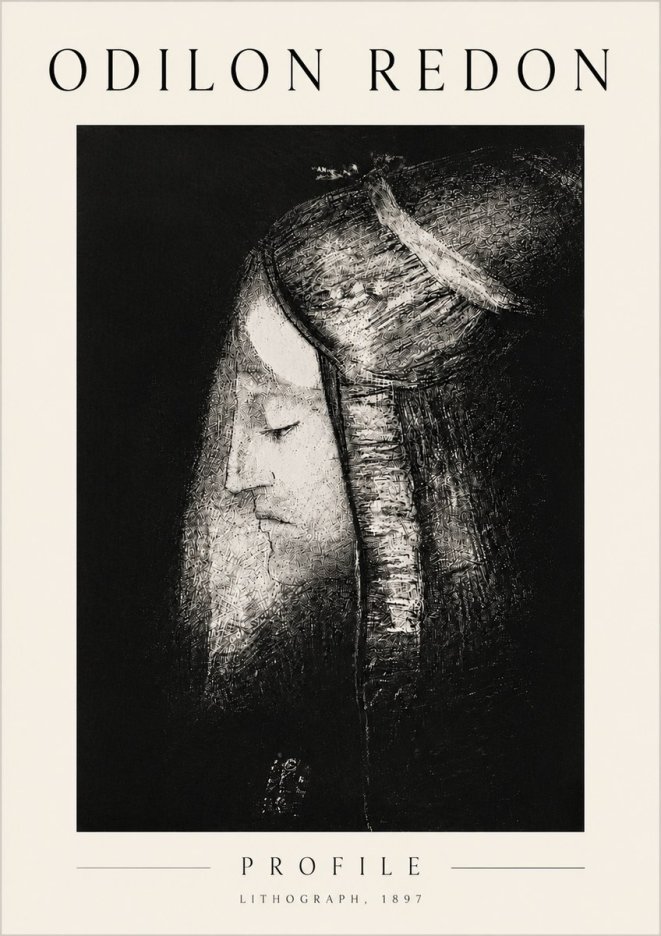Odilon Redon Profile No6 - Affiche