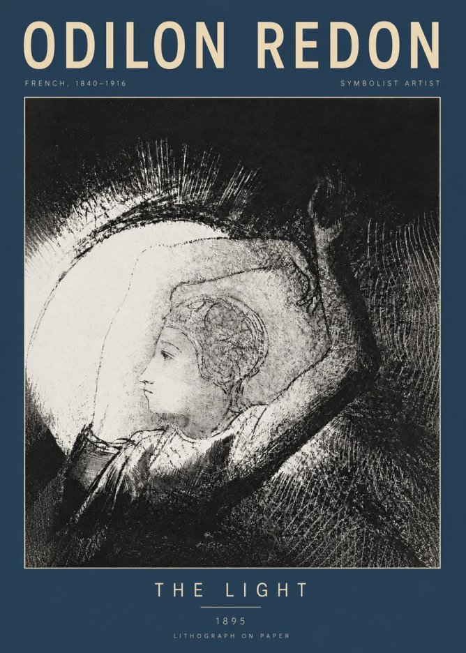 Odilon Redon The Light No2 - Affiche