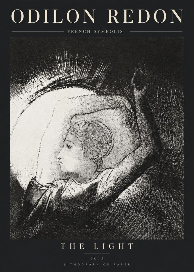 Odilon Redon The Light No3 - Affiche