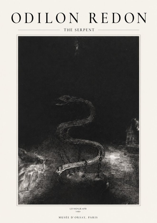 Odilon Redon The Serpent No1 - Affiche