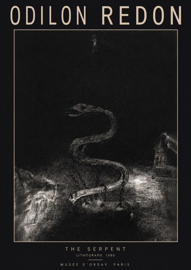 Odilon Redon The Serpent No2 - Affiche