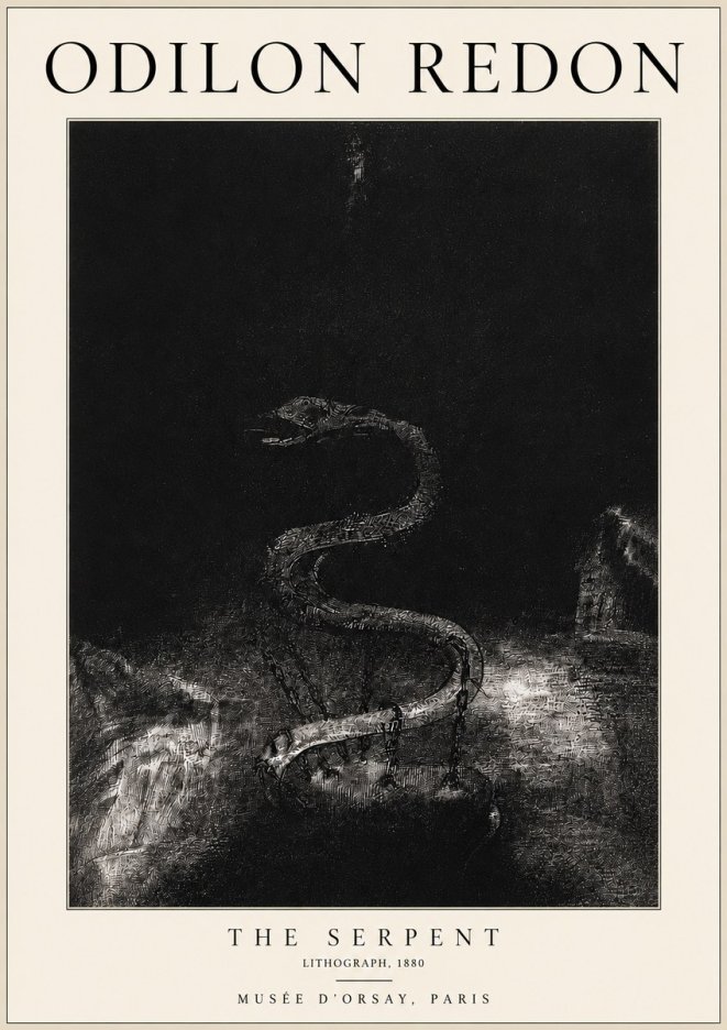 Odilon Redon The Serpent No3 - Affiche