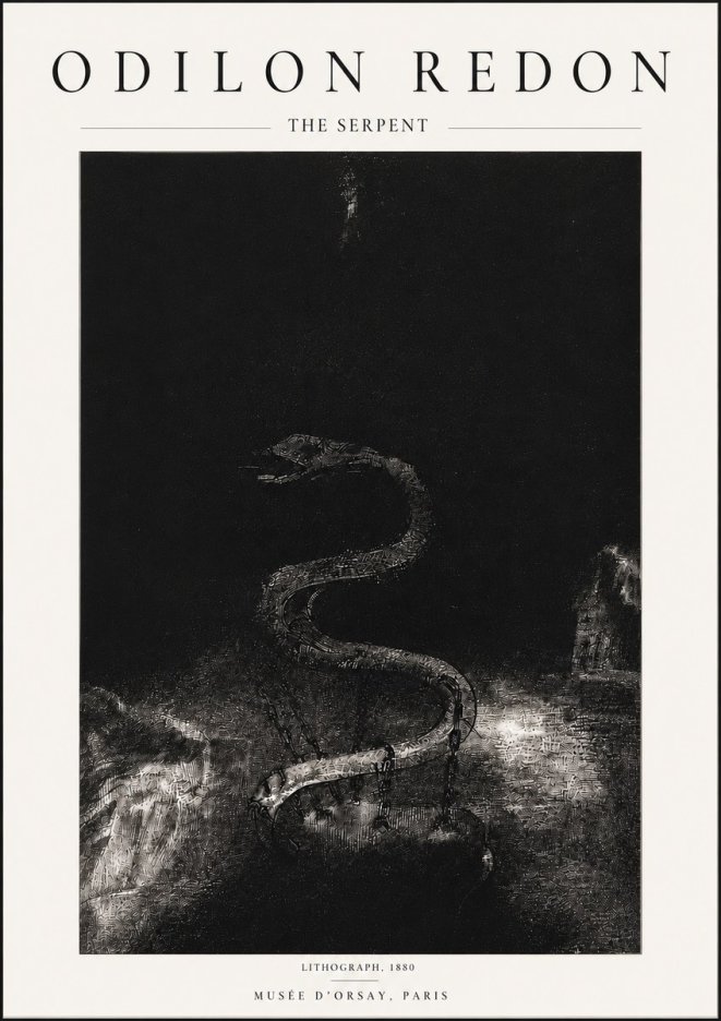 Odilon Redon The Serpent No5 - Affiche