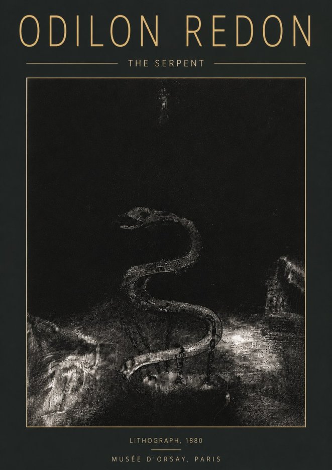 Odilon Redon The Serpent No6 - Affiche
