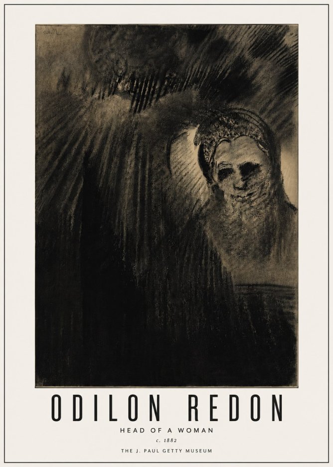 Odilon Redon Head of a Woman No4 - Affiche
