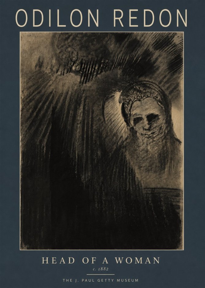 Odilon Redon Head of a Woman No5 - Affiche