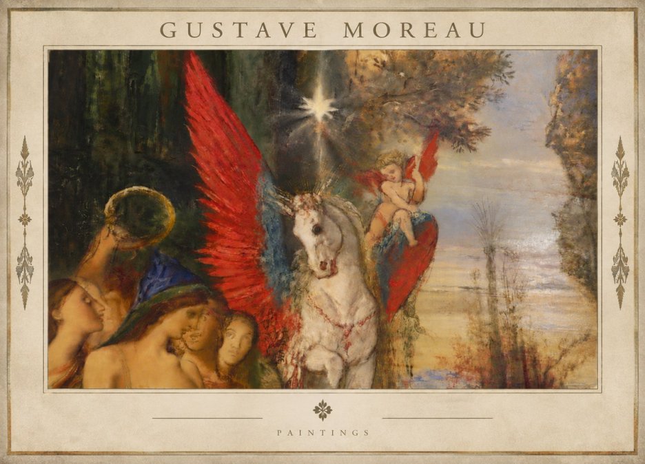 Gustave Moreau Pegasus No5 - Affiche