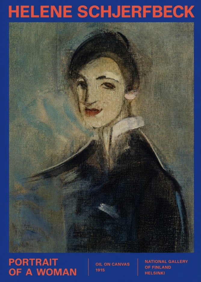 Helene Schjerfbeck Portrait of a Woman II No2 - Affiche
