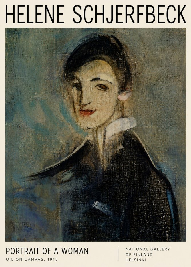 Helene Schjerfbeck Portrait of a Woman II No4 - Affiche