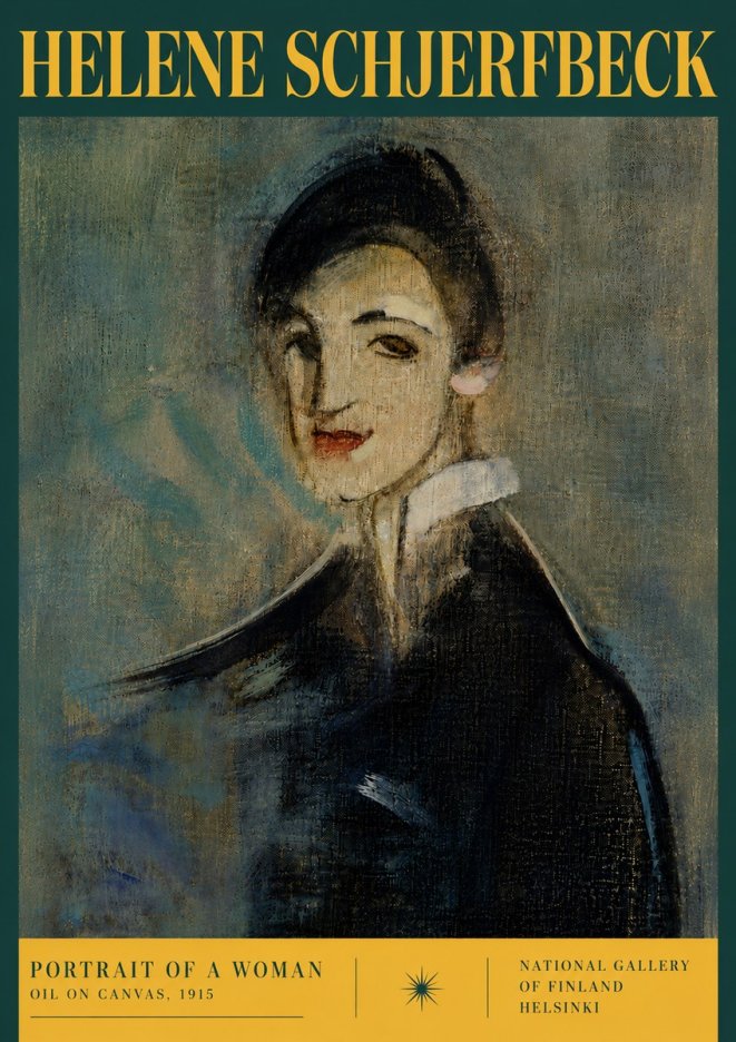 Helene Schjerfbeck Portrait of a Woman II No5 - Affiche