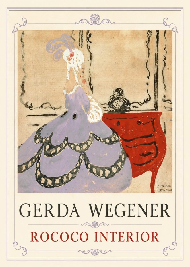 Gerda Wegener Lady in a Mauve Dress No6 - Affiche