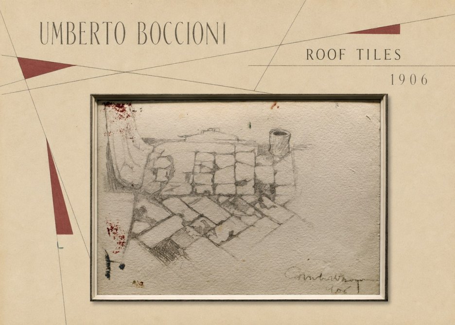 Umberto Boccioni Roof Tiles No3 - Affiche