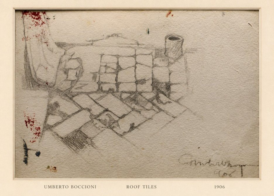 Umberto Boccioni Roof Tiles No6 - Affiche