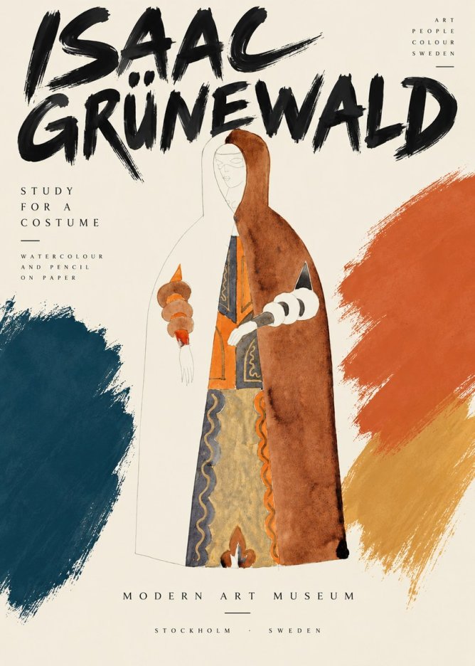 Isaac Grünewald Study for a Costume I No3 - Affiche