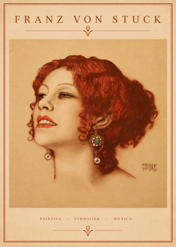 Franz von Stuck Medusa No2 - Affiche