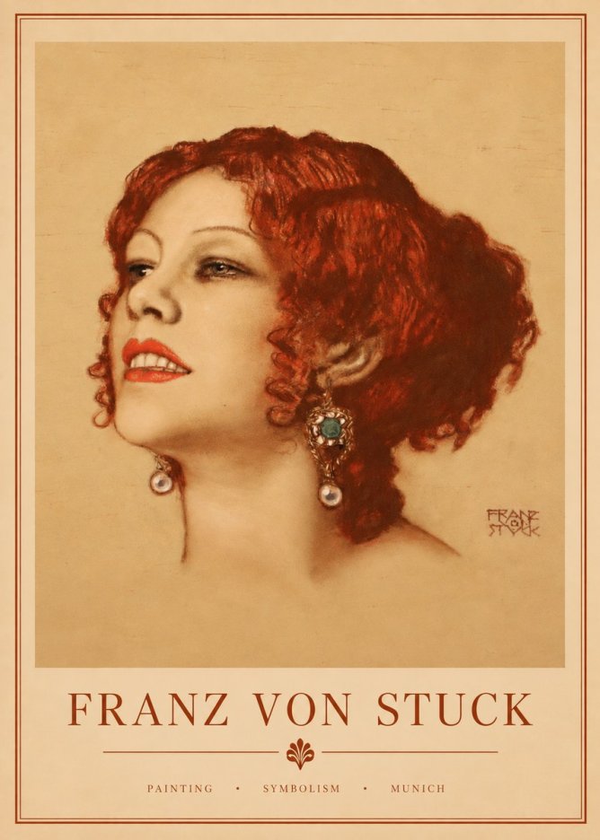 Franz von Stuck Medusa No3 - Affiche