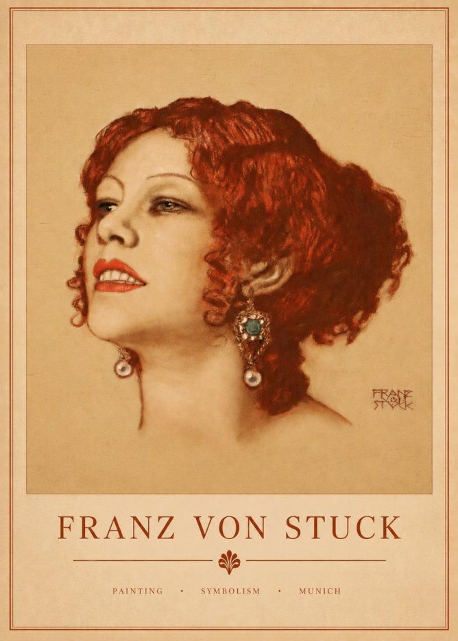 Franz von Stuck Medusa No4 - Affiche