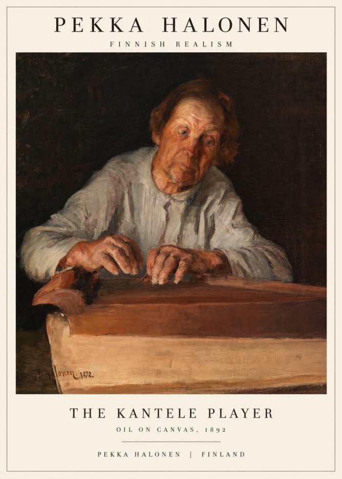 Pekka Halonen The Kantele Player No1 - Affiche