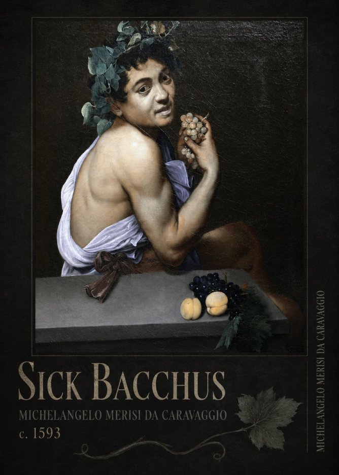 Michelangelo Merisi da Caravaggio Sick Bacchus No2 - Affiche