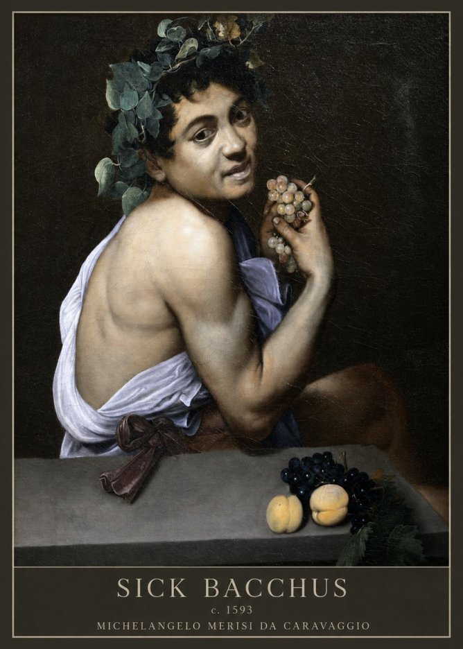 Michelangelo Merisi da Caravaggio Sick Bacchus No5 - Affiche