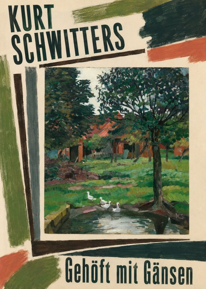 Kurt Schwitters Gehöft Mit Gänsen No2 - Affiche