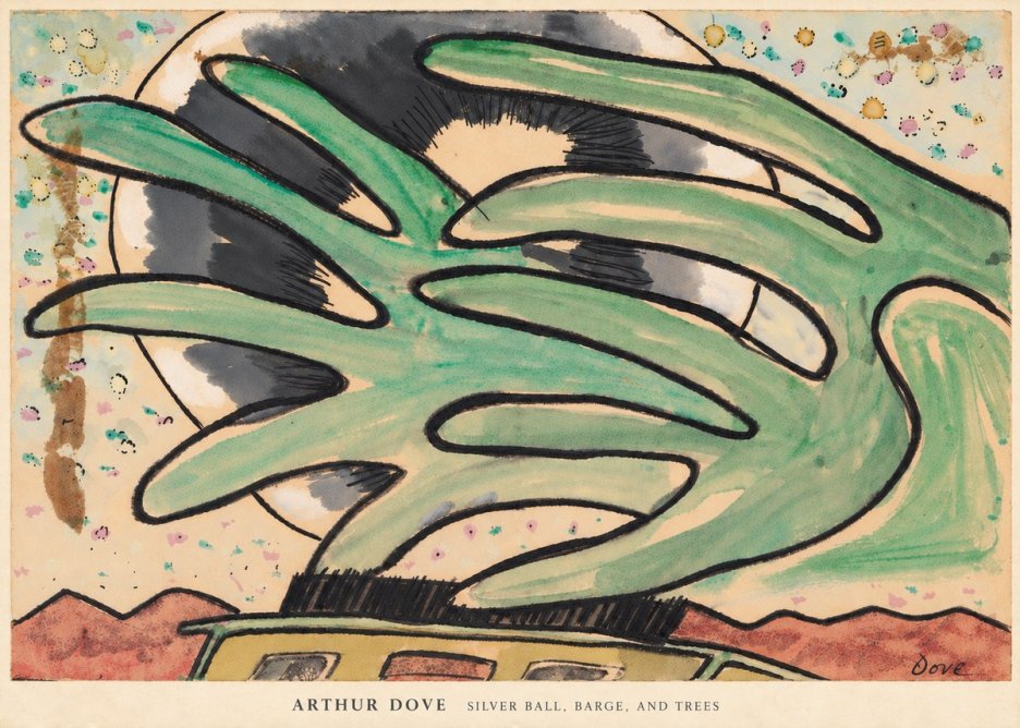 Arthur Dove Silver Ball, Barge, and Trees No6 - Affiche