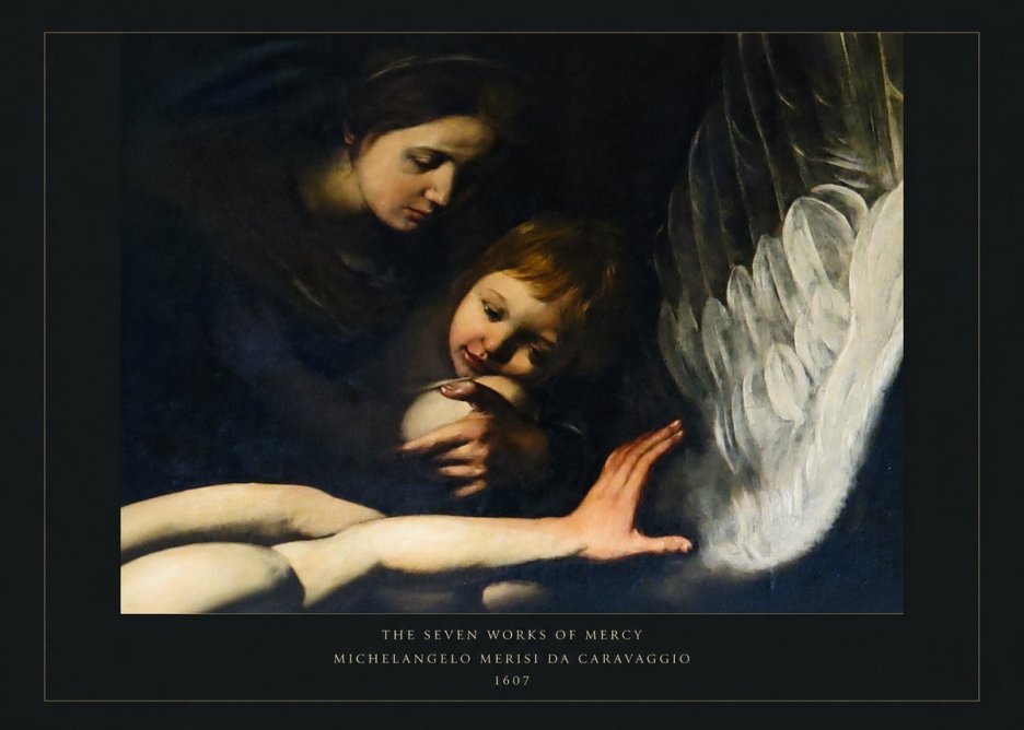Michelangelo Merisi da Caravaggio The Seven Works of Mercy IV No5 - Affiche