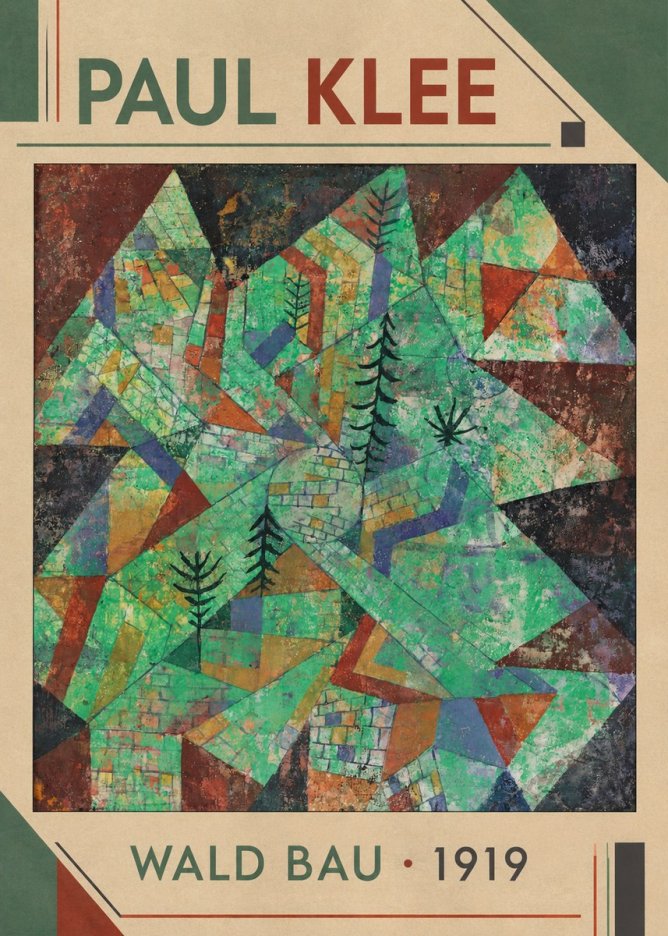 Paul Klee Wald Bau No1 - Affiche