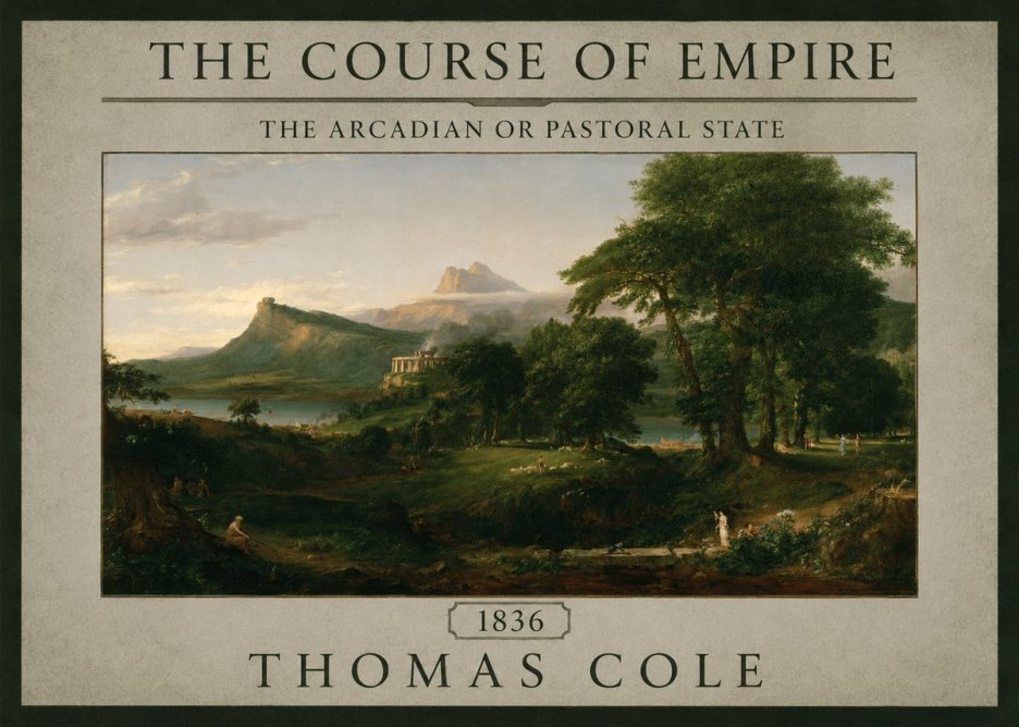 Thomas Cole The Course of Empire - the Arcadian or Pastoral State No4 - Affiche