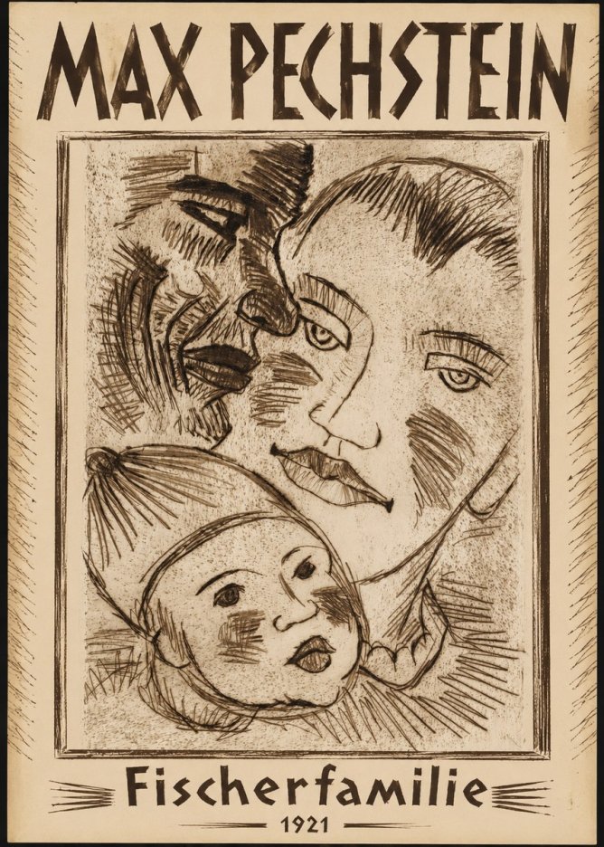 Max Pechstein Fischerfamilie No1 - Affiche