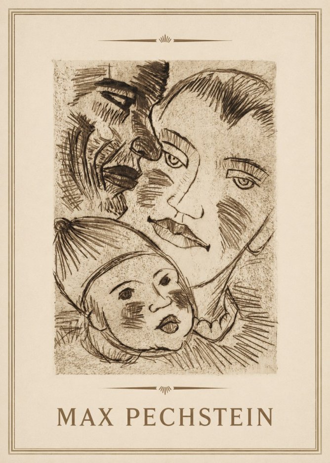 Max Pechstein Fischerfamilie No3 - Affiche