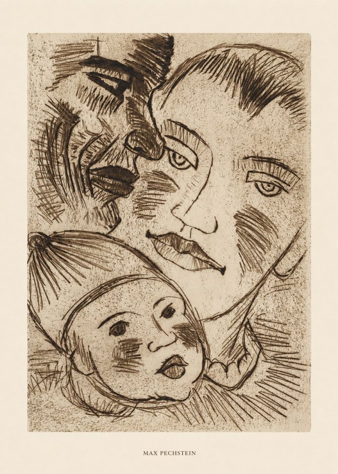 Max Pechstein Fischerfamilie No6 - Affiche