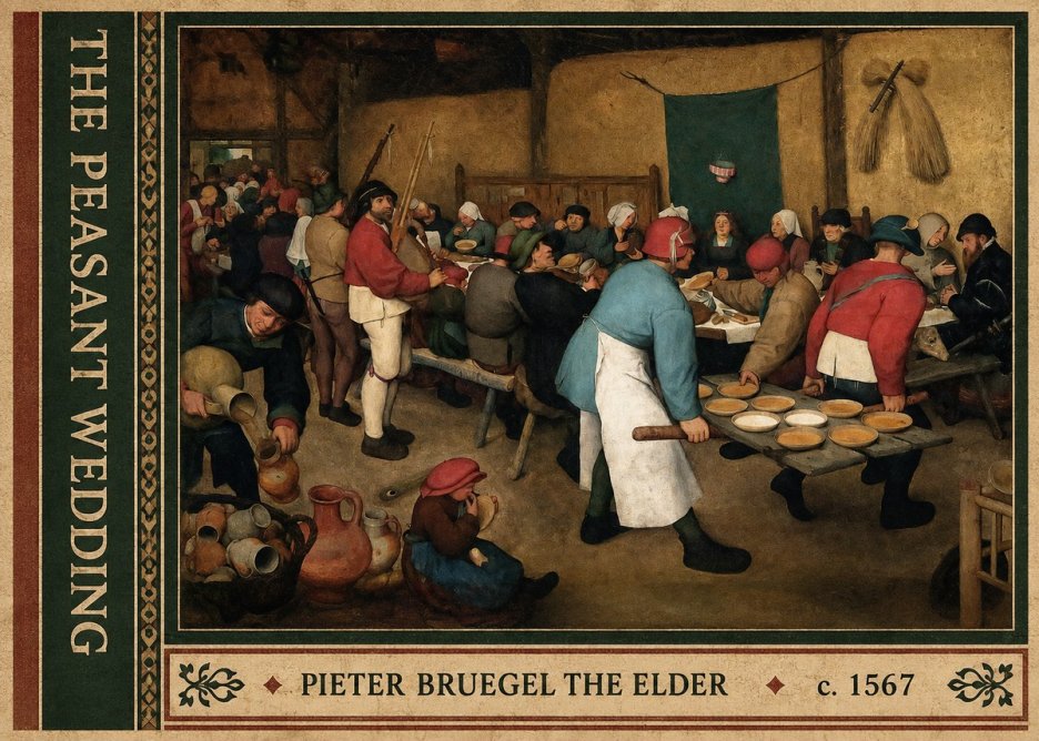 Pieter Bruegel The Peasant Wedding III No2 - Affiche