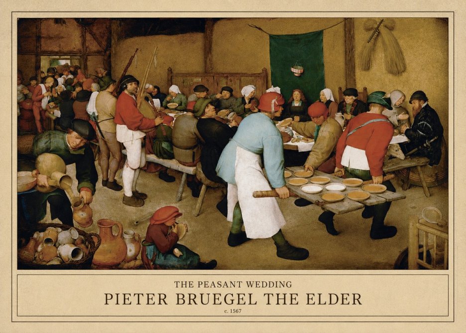 Pieter Bruegel The Peasant Wedding IV No1 - Affiche
