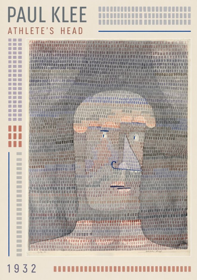 Paul Klee Athlete's Head No1 - Affiche