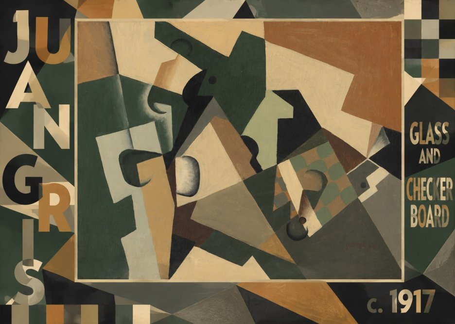 Juan Gris Glass and Checkerboard No5 - Affiche