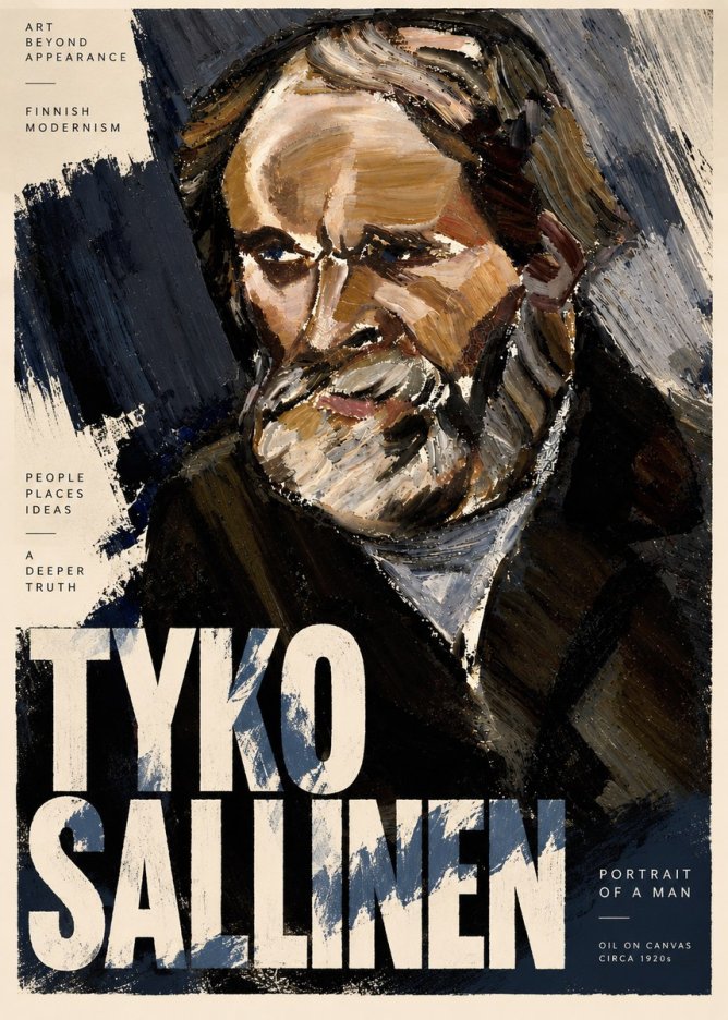 Tyko Sallinen Portrait of a Man III No3 - Affiche