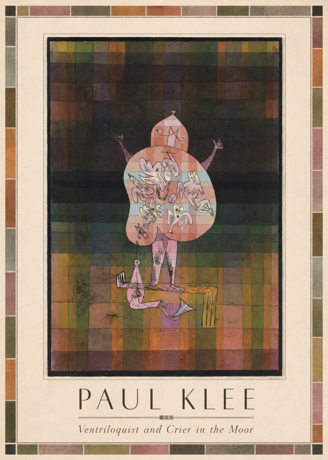 Paul Klee Ventriloquist and Crier in the Moor No1 - Affiche