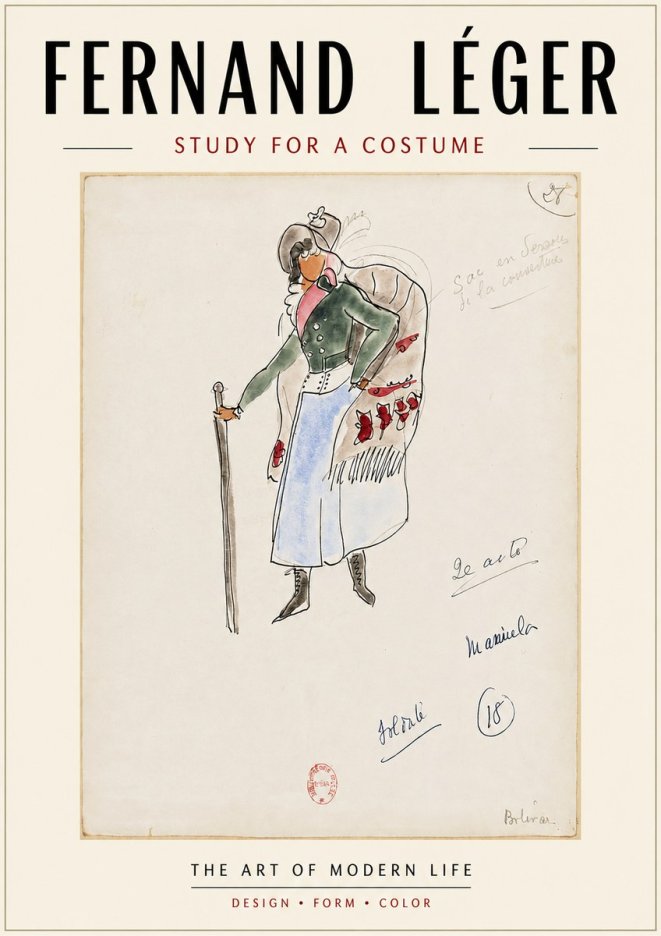 Fernand Léger Study for a Costume No4 - Affiche