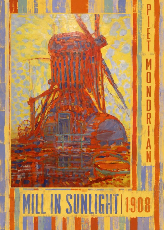 Piet Mondrian Mill in Sunlight No5 - Affiche