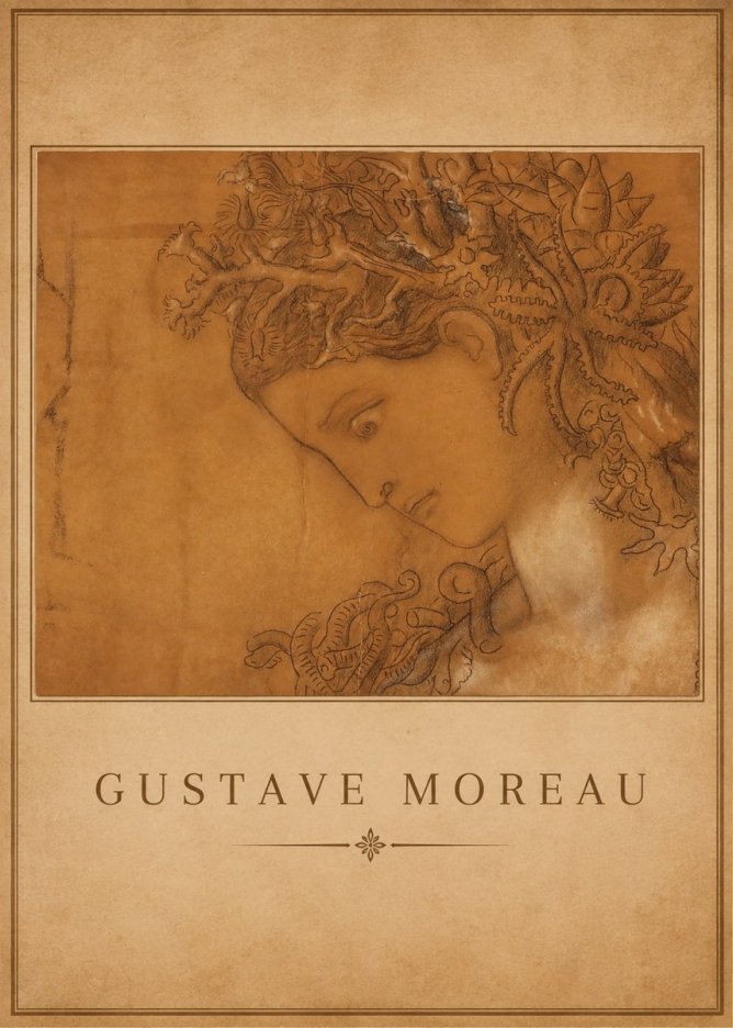 Gustave Moreau Head of a Woman No1 - Affiche